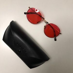 DIFF Daisy Red Sunglasses